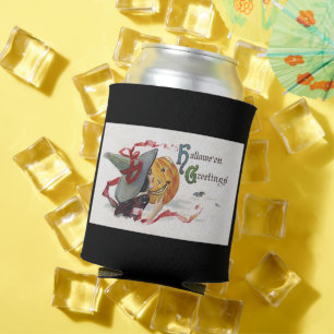 The Witch's Kiss: a Jack o Lantern on Halloween Can Cooler