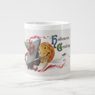 The Witch's Kiss: a Jack o Lantern on Halloween Giant Coffee Mug