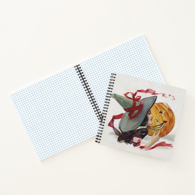 The Witch's Kiss: a Jack o Lantern on Halloween Notebook (Inside)