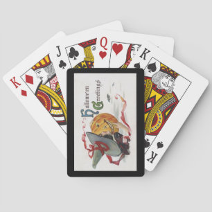 The Witch's Kiss: a Jack o Lantern on Halloween Poker Cards