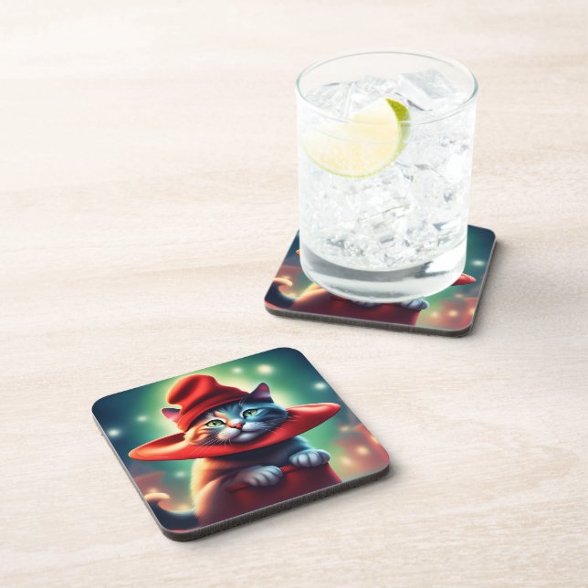 the wizard cat beverage coaster (Right Side)