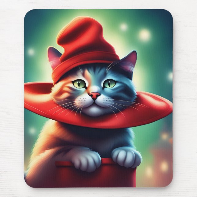 the wizard cat mouse pad (Front)