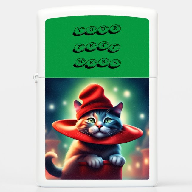 the wizard cat zippo lighter (Front)
