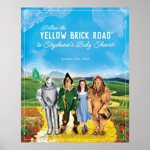 The Wizard Of Oz  Baby Shower Welcome Poster