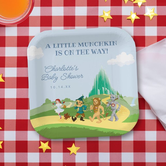 The Wizard Of Oz™ Birthday Baby Shower Paper Plates (Paper plate on table)