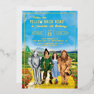 The Wizard of Oz Birthday Invitation Foil Invitation