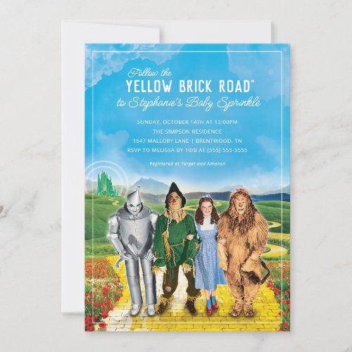 The Wizard of Oz Classic Baby Sprinkle Invitation