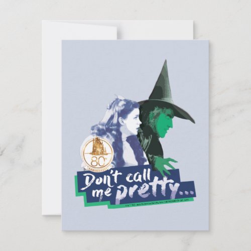 The Wizard Of Oz  Dont Call Me Pretty Note Card