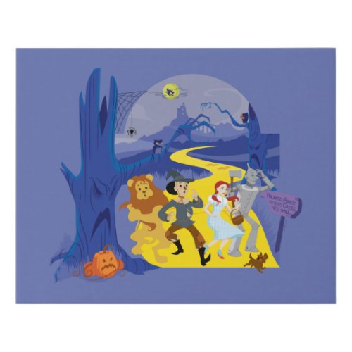 The Wizard Of Ozâ  Halloween Haunted Forest Faux Canvas Print