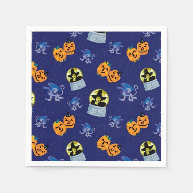 The Wizard Of Oz™ | Halloween Wicked Witch Pattern Napkins (Front)