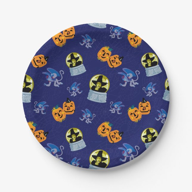 The Wizard Of Oz™ | Halloween Wicked Witch Pattern Paper Plates (Front)