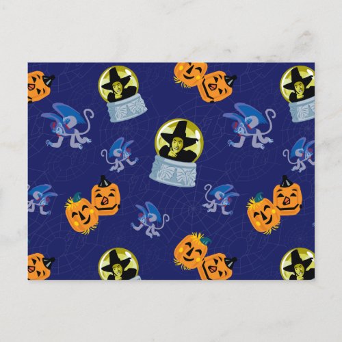 The Wizard Of Ozâ  Halloween Wicked Witch Pattern Postcard