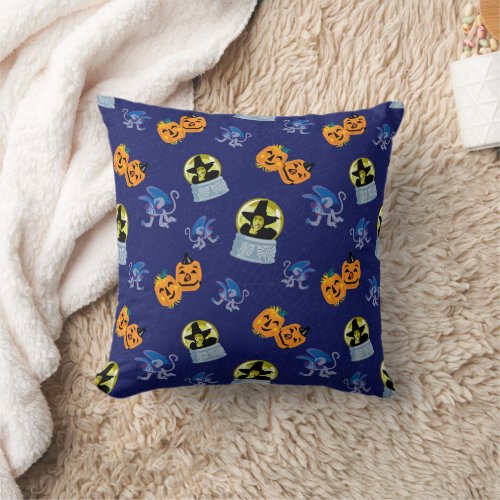 The Wizard Of Oz  Halloween Wicked Witch Pattern Throw Pillow