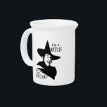 The Wizard Of Oz™ | I'm A Witch Beverage Pitcher<br><div class="desc">Check out this fun Wicked Witch™ graphic that reads: "I'm A Witch,  What's Your Excuse?".</div>
