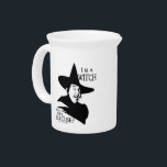 The Wizard Of Oz™ | I'm A Witch Beverage Pitcher<br><div class="desc">Check out this fun Wicked Witch™ graphic that reads: "I'm A Witch,  What's Your Excuse?".</div>