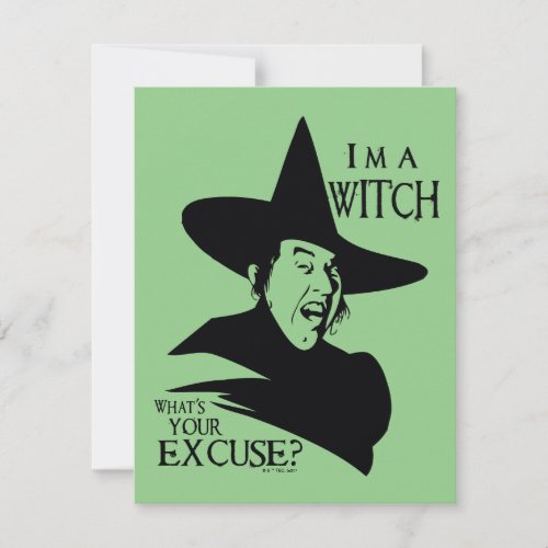 The Wizard Of Oz  Im A Witch Note Card