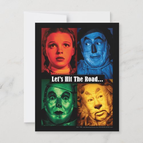 The Wizard Of Oz  Lets Hit The Road Note Card