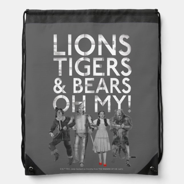 The Wizard Of Oz™ | Lions Tigers & Bears Oh My! Drawstring Bag (Front)