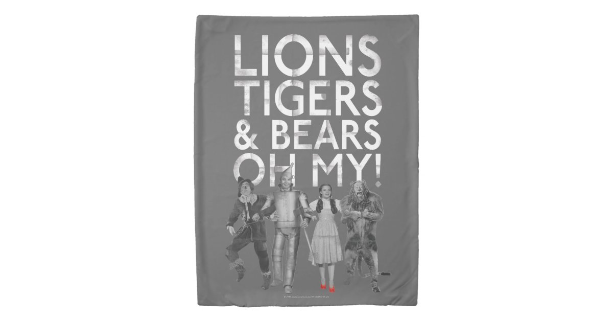 The Wizard Of Oz Lions Tigers, Wizard Of Oz Duvet Cover