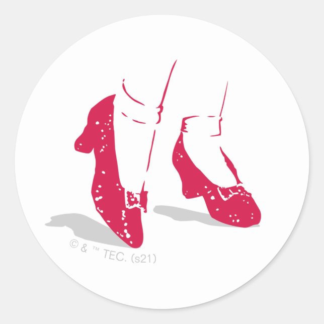 The Wizard Of Oz™ | Ruby Slippers™ Pattern Classic Round Sticker (Front)