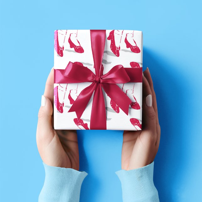 The Wizard Of Oz™ | Ruby Slippers™ Pattern Wrapping Paper (Wrapped gift)