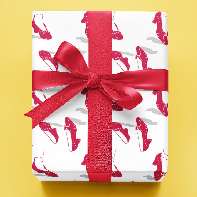 The Wizard Of Oz™ | Ruby Slippers™ Pattern Wrapping Paper Sheets (Wrapped gift)