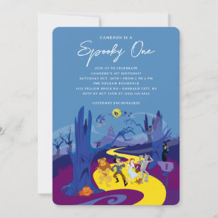 The Wizard of Oz   Spooky One Halloween Birthday Invitation