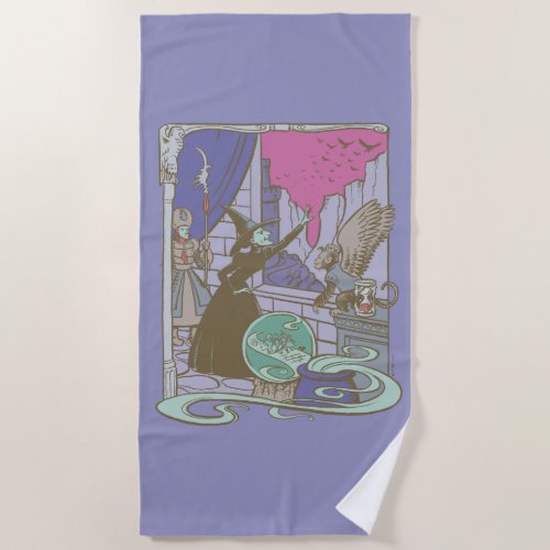 The Wizard Of Oz  Storybook Wicked Witch Beach Towel