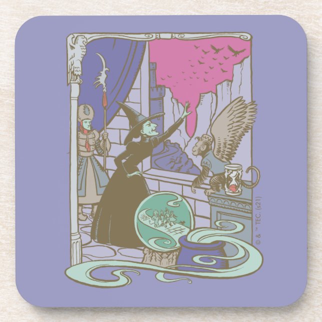 The Wizard Of Oz™ | Storybook Wicked Witch™ Beverage Coaster (Front)