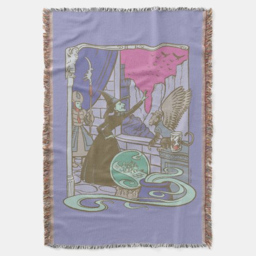 The Wizard Of Oz  Storybook Wicked Witch Throw Blanket