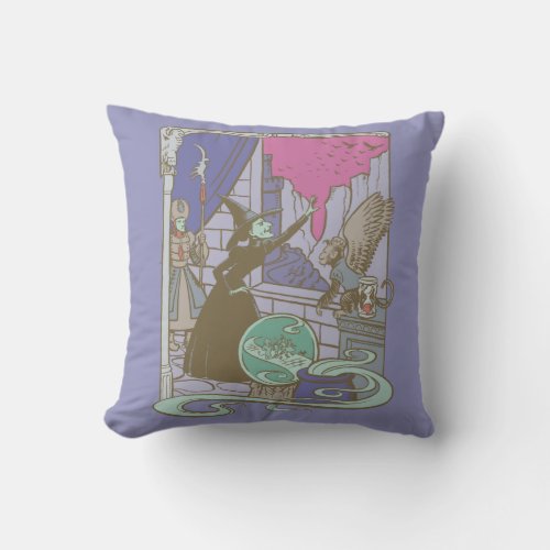 The Wizard Of Oz  Storybook Wicked Witch Throw Pillow