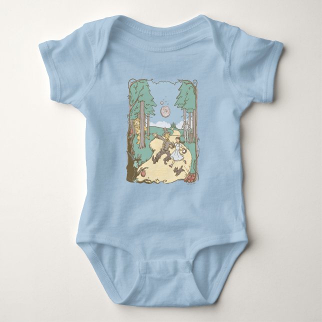 The Wizard Of Oz™ | Storybook Yellow Brick Road Baby Bodysuit (Front)
