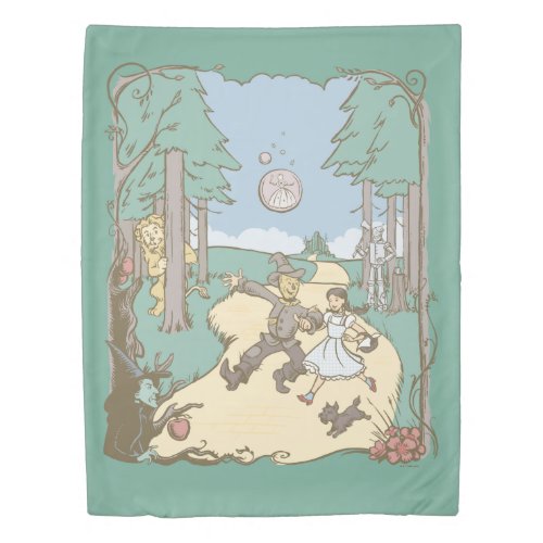 The Wizard Of Oz  Storybook Yellow Brick Road Duvet Cover
