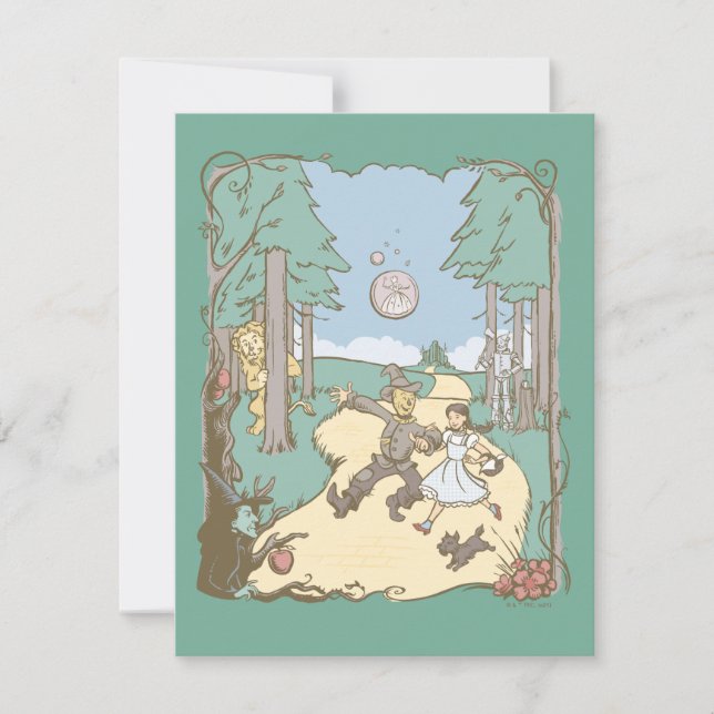 The Wizard Of Oz™ | Storybook Yellow Brick Road Note Card (Front)