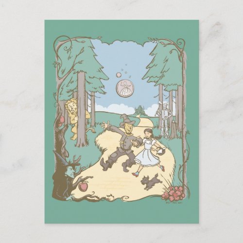 The Wizard Of Ozâ  Storybook Yellow Brick Road Postcard