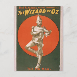 The Wizard of Oz, 'The Tin Man' Retro Theater Postcard