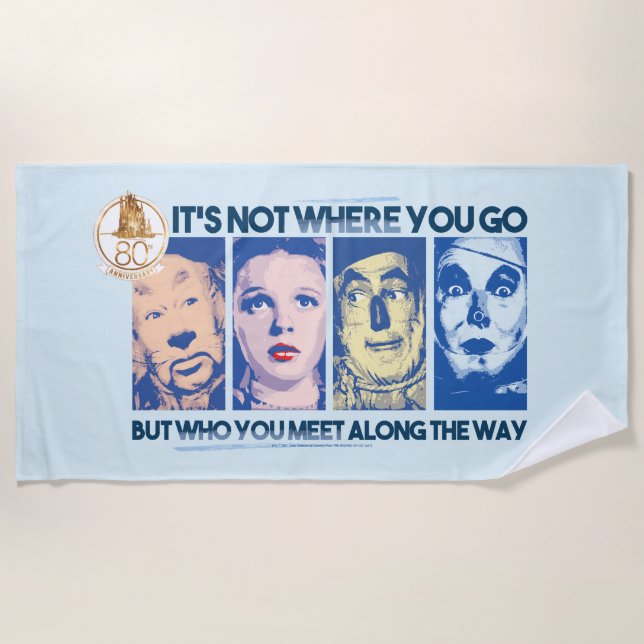 The Wizard Of Oz™ | Who You Meet Along The Way Beach Towel (Front)
