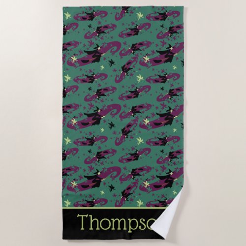 The Wizard Of Oz  Wicked Witch Pattern Beach Towel