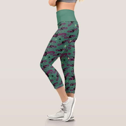 The Wizard Of Oz  Wicked Witch Pattern Capri Leggings