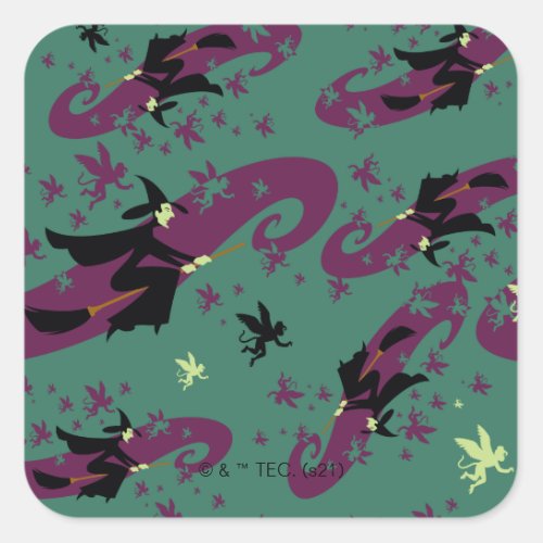 The Wizard Of Ozâ  Wicked Witchâ Pattern Square Sticker