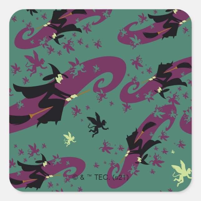 The Wizard Of Oz™ | Wicked Witch™ Pattern Square Sticker (Front)