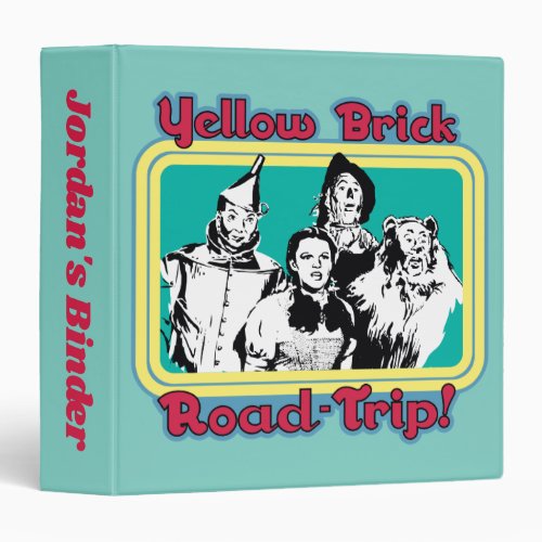 The Wizard Of Oz  Yellow Brick Road_Trip 3 Ring Binder