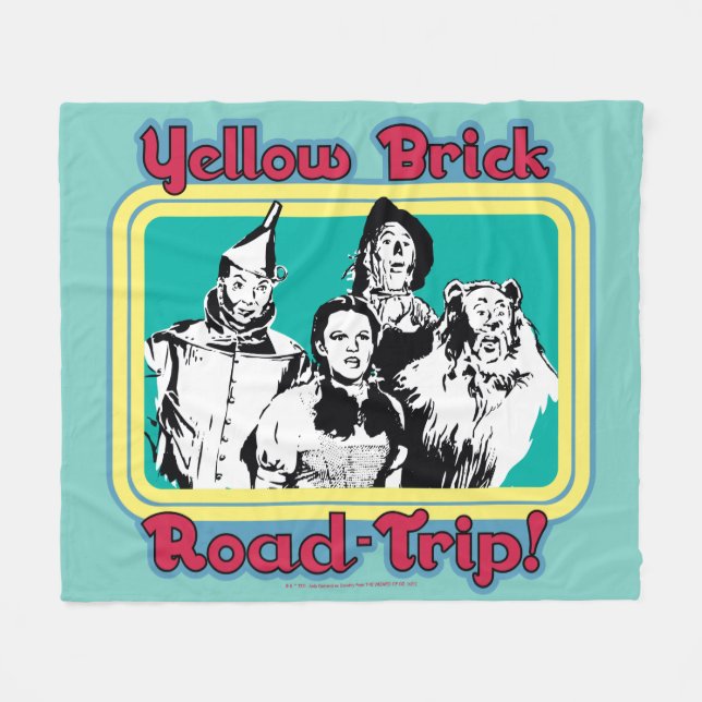 The Wizard Of Oz™ | Yellow Brick Road-Trip! Fleece Blanket (Front (Horizontal))