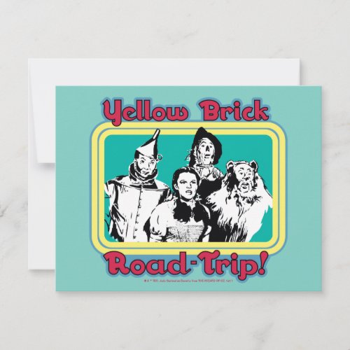 The Wizard Of Ozâ  Yellow Brick Road_Trip Note Card