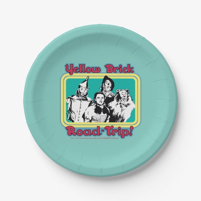 The Wizard Of Oz™ | Yellow Brick Road-Trip! Paper Plates (Front)