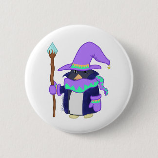 The Wizard Penguin Badge Button