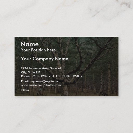 Customizable The Wizard tree, Cathedral Woods, Intervale, N.H. Business Card Template