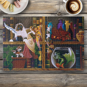 The Wizards Fantasy Library Jigsaw Puzzle