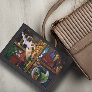 The Wizards Fantasy Library Trifold Wallet