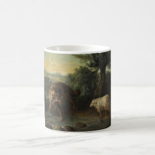 The Wolf and the Lamb (by Jean-Baptiste Oudry) Coffee Mug